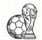2026世界杯官方指定网站 Logo，蓝色科技感足球标志